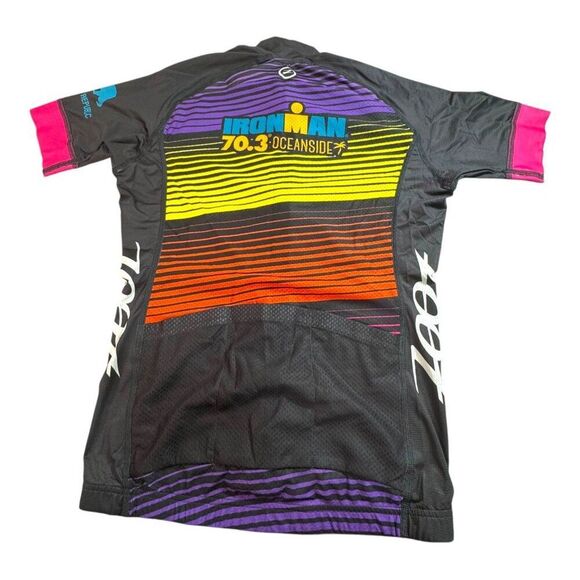 Ironman 70.3 Oceanside Zoot Cycling Jersey S Black Rainbow Triathalon READ - Picture 4 of 6